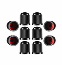 Load image into Gallery viewer, 16x Black Tyre Valve Dust Caps With Internal Air Dust Water Seals Steel Alloys
