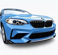 Load image into Gallery viewer, BMW 2 SERIES F87 M2 CS STYLE FRONT BUMPER M LIP SPLITTER GLOSS BLACK 2015+
