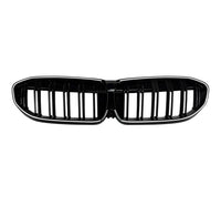 Load image into Gallery viewer, DOUBLE SLAT FRONT LED KIDNEY GRILLE LIGHT BLACK GRILL FOR BMW 3 SERIES G20 19-22
