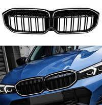 Load image into Gallery viewer, Kidney Grills For BMW 3 Series G20 and G21 2023+ LCI LED Gloss Black Double Slat
