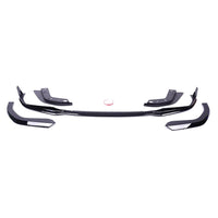 Load image into Gallery viewer, BMW 3 SERIES G20 G21 M SPORT AC STYLE FRONT LIP SPLITTER 3PC GLOSS BLACK OEM FIT
