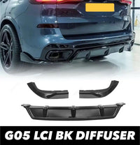 Load image into Gallery viewer, BMW X5 G05 Rear Bumper Diffuser Spoiler BK Style Gloss Black Pre Lci M Sport

