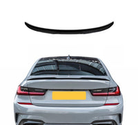 Load image into Gallery viewer, FOR BMW 3 SERIES G20 V STYLE M4 2019+ REAR SLIMLINE BOOT SPOILER LIP GLOSS BLACK
