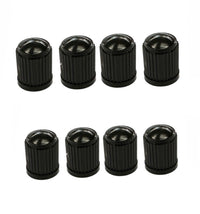 Load image into Gallery viewer, 8x DUST AIR VALVE TYRE CAPS BLACK PLASTIC COVERS CAR BIKE WHEEL &amp; MOTORBIKE NEW

