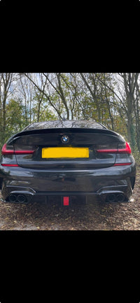 Load image into Gallery viewer, BMW 3 SERIES G20 KIT GLOSS BLACK BODYKIT FRONT LIP SPOILER LED DIFFUSER QUAD TIP

