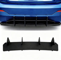 Load image into Gallery viewer, BMW 4 Series G22 G23 Gloss Black Rear Diffuser Valance Bumper M Sport Fins Slats
