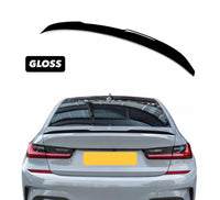 Load image into Gallery viewer, FOR BMW 3 SERIES G20 V STYLE M4 2019+ REAR SLIMLINE BOOT SPOILER LIP GLOSS BLACK
