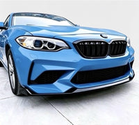 Load image into Gallery viewer, BMW 2 SERIES F87 M2 CS STYLE FRONT BUMPER M LIP SPLITTER GLOSS BLACK 2015+
