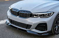 Load image into Gallery viewer, FOR BMW 3 SERIES G20 G21 AC STYLE FRONT SPLITTER LIP SPOILER GLOSS BLACK 2018-21
