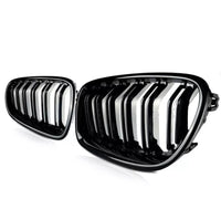 Load image into Gallery viewer, BMW F10 F11 5 Series 10-16 Kidney Grille Grill Grilles Gloss Black Twin Slats
