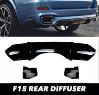 Load image into Gallery viewer, BMW X5 F15 2013-2018 Mp Rear Diffuser Splitter Spoiler Lip Gloss Black
