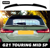 Load image into Gallery viewer, REAR MID SPOILER WING FOR BMW 3 SERIES G21 ESTATE TOURING GLOSS BLACK 2019+ ROOF
