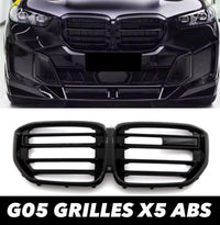 Load image into Gallery viewer, BMW X5 G05 GRILLES MODEL 2019 ON GLOSS BLACK X5M STYLE KIDNEY GRILL GRILLS ABS

