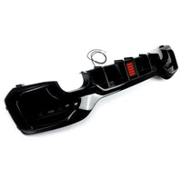 Load image into Gallery viewer, BMW 1 SERIES F20 F21 LCI GLOSS BLACK REAR DIFFUSER LIP VALANCE WITH LED 15-19
