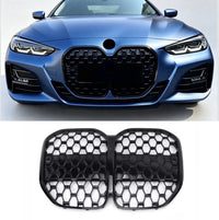 Load image into Gallery viewer, BMW 4 SERIES G22 G23 DIAMOND KIDNEY GRILLES GLOSS BLACK GRILLE GRILL

