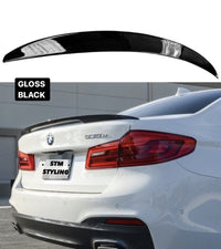 Load image into Gallery viewer, GLOSS BLACK M PERFORMANCE REAR BOOT LIP SPOILER FOR BMW G30 5 SERIES 2017 +
