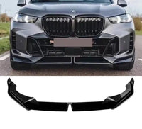 Load image into Gallery viewer, BMW X5 G05 LCI 2023+  GLOSS BLACK FRONT LIP SPOILER SPLITTER M SPORT

