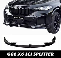 Load image into Gallery viewer, For BMW G06 X6 LCI 23-25 MP Style Gloss Black Front Spoiler Splitter Lip Abs
