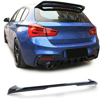 Load image into Gallery viewer, REAR ROOF SPOILER FOR BMW 1 SERIES F20 F21 GLOSS BLACK ABS
