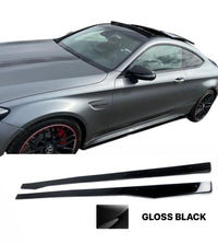 Load image into Gallery viewer, AMG Style Side Skirts Extension For Mercedes C Class W205 C205 2014-2019 Gloss
