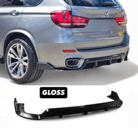 Load image into Gallery viewer, FOR BMW X5 F15 KNIGHT AERO KIT REAR DIFFUSER LIP SPLITTER VALANCE GLOSS  BLACK

