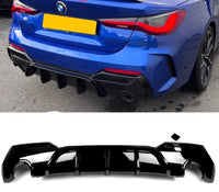 Load image into Gallery viewer, Rear Diffuser Lip Gloss Black Spoiler for BMW 4 Series G22 G23 M Sport 2021-2023
