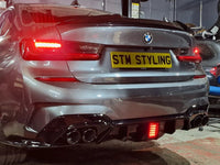 Load image into Gallery viewer, BMW 3 SERIES G20 KIT GLOSS BLACK BODYKIT FRONT LIP SPOILER LED DIFFUSER QUAD TIP
