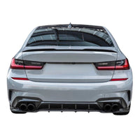 Load image into Gallery viewer, FOR BMW 3 SERIES G20 V STYLE M4 2019+ REAR SLIMLINE BOOT SPOILER LIP GLOSS BLACK
