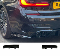 Load image into Gallery viewer, BMW G20 G80 3 SERIES GLOSS BLACK REAR BUMPER DIFFUSER SPLITTER CANARDS LIP
