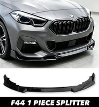 Load image into Gallery viewer, BMW 2 SERIES GRAN COUPE F44 FRONT LIP SPLITTER GLOSS BLACK 2019+
