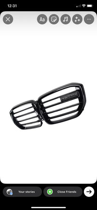 Load image into Gallery viewer, BMW X5 G05 GRILLES MODEL 2019 ON GLOSS BLACK X5M STYLE KIDNEY GRILL GRILLS ABS
