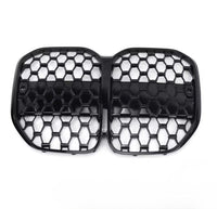 Load image into Gallery viewer, BMW 4 SERIES G22 G23 DIAMOND KIDNEY GRILLES GLOSS BLACK GRILLE GRILL
