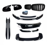 Load image into Gallery viewer, BMW X5 F15 KIT SPLITTER DIFFUSER SIDE SKIRTS SPOILER GLOSS BLACK GRILLES MIRRORS
