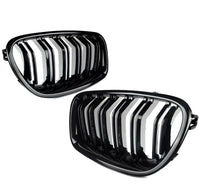 Load image into Gallery viewer, BMW F10 F11 5 Series 10-16 Kidney Grille Grill Grilles Gloss Black Twin Slats
