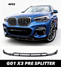 Load image into Gallery viewer, BMW X3 G01 X4 G02 M SPORT FRONT BUMPER SPLITTER BK LIP GLOSS BLACK 2018-2021
