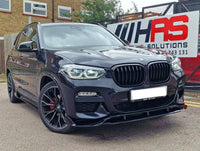 Load image into Gallery viewer, BMW X3 G01 KIT GLOSS BLACK FULL M PERFORMANCE SPLITTER DIFFUSER SPOILER SIDES
