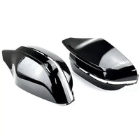 Load image into Gallery viewer, SIDE WING MIRROR COVER CAPS BLACK M STYLE FOR BMW 3 4 5 7 8 SERIES G20 G22 G30

