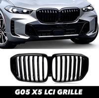 Load image into Gallery viewer, BMW X5 G05 LCI 2023-2025 Front Kidney Grille Grill Single Slat Gloss Black

