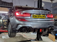 Load image into Gallery viewer, BMW 3 SERIES G20 KIT GLOSS BLACK BODYKIT FRONT LIP SPOILER LED DIFFUSER QUAD TIP
