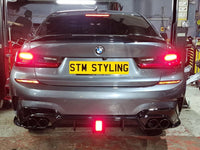 Load image into Gallery viewer, BMW 3 SERIES G20 KIT GLOSS BLACK BODYKIT FRONT LIP SPOILER LED DIFFUSER QUAD TIP
