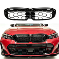 Load image into Gallery viewer, FRONT GRILLE DIAMOND STYLE GLOSS BLACK FOR BMW 3 SERIES G20 G21 LCI 2024-2026
