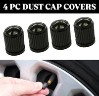 Load image into Gallery viewer, 4 X CAR BIKE CYCLE BLACK PLASTIC AIR VALVE TYRE ALLOY WHEEL CAPS DUST VALVE
