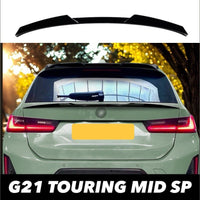 Load image into Gallery viewer, REAR MID SPOILER WING FOR BMW 3 SERIES G21 ESTATE TOURING GLOSS BLACK 2019+ ROOF
