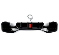 Load image into Gallery viewer, BMW 1 SERIES F20 F21 LCI GLOSS BLACK REAR DIFFUSER LIP VALANCE WITH LED 15-19
