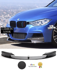 Load image into Gallery viewer, BMW 3 SERIES F30 M SPORT FRONT SPLITTER SPOILER VALANCE LIP CARBON LOOK MP
