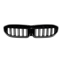 Load image into Gallery viewer, DOUBLE SLAT FRONT LED KIDNEY GRILLE LIGHT BLACK GRILL FOR BMW 3 SERIES G20 19-22
