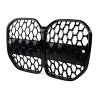 Load image into Gallery viewer, BMW 4 SERIES G22 G23 DIAMOND KIDNEY GRILLES GLOSS BLACK GRILLE GRILL
