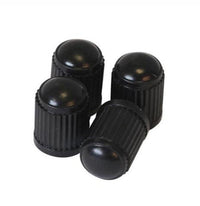 Load image into Gallery viewer, 4 X CAR BIKE CYCLE BLACK PLASTIC AIR VALVE TYRE ALLOY WHEEL CAPS DUST VALVE

