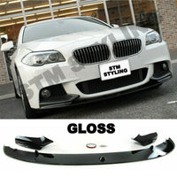 Load image into Gallery viewer, BMW F10 5 SERIES BODY KIT FRONT LIP SPLITTER DIFFUSER SPOILER SIDES GLOSS BLACK
