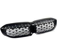 Load image into Gallery viewer, BMW 3 SERIES G20 M-PERFORMANCE 2018-2022 DIAMOND GRILL MESH GLOSS BLACK CHROME
